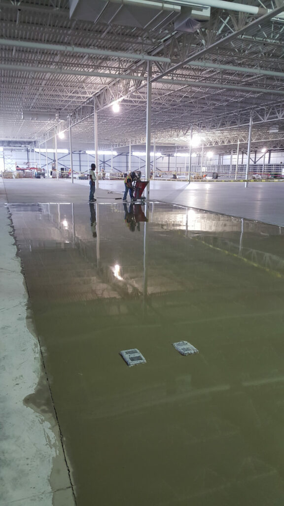 photo of an industrial concrete floor in Edmonton