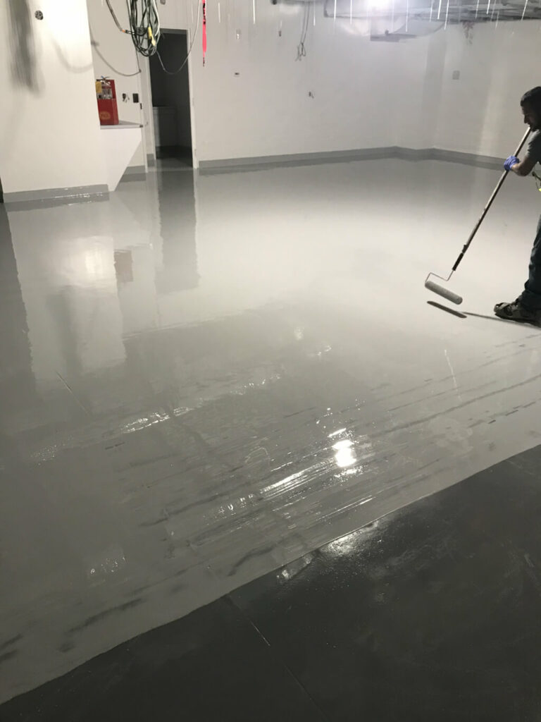 picture of an epoxy finish on a concrete surface