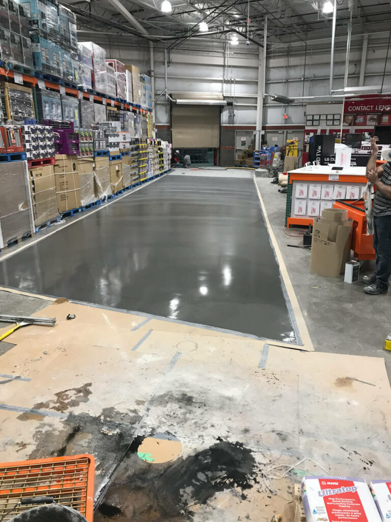 photo of a concrete surface prepared by ESS for Costco Canada
