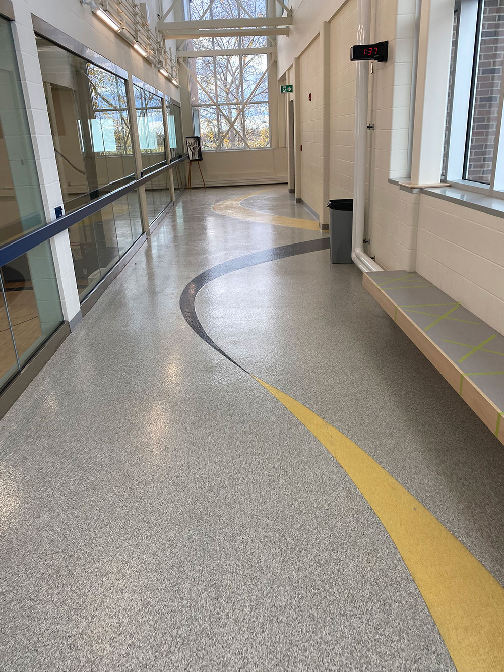 photo of an epoxy floor completed for a customer in Edmonton, Alberta